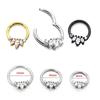 316L Stainless Steel Zircon Crown Nose Hoop Jewelry