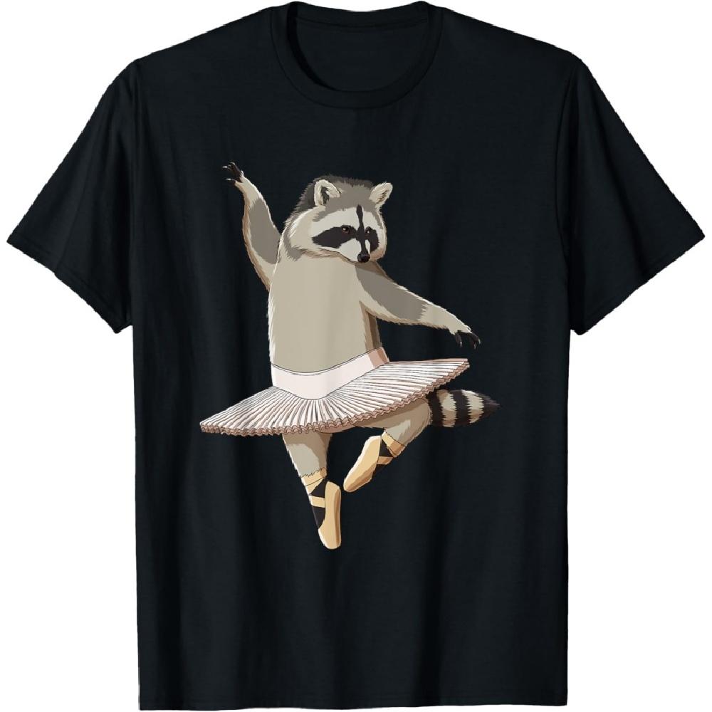 

Забавная футболка с балериной-енотом XXXXXL чёрный