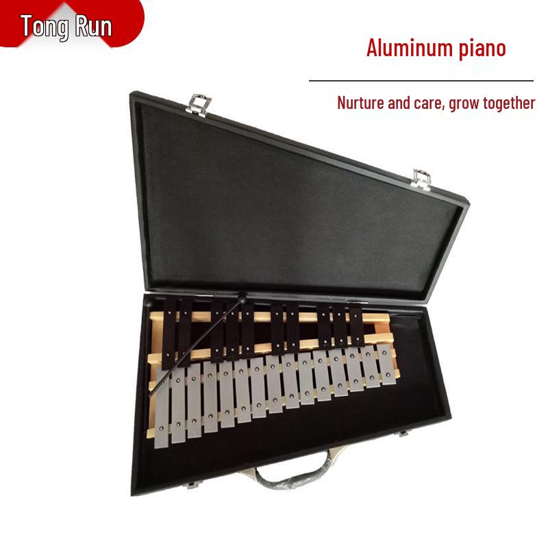 25-Tone Aluminum Children s Xylophone - Orff Percussion Instrument for Beginners, Hand-Knock Xylophone with Box -