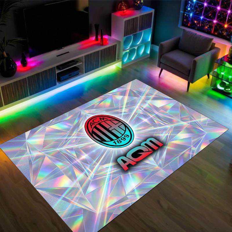 AC Milan Design Crystal Velvet Carpet Cozy Non?Slip Printed Rug For Bedroom Living Room Entrance
