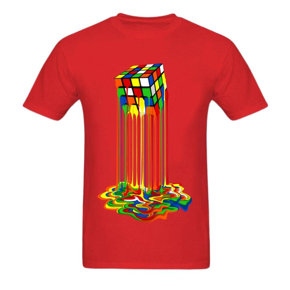 Tshirt Rainbow Abstraction Melted Image Pure Young T-Shirt Best Gift Men Tops Tees Good Quality Tshirt