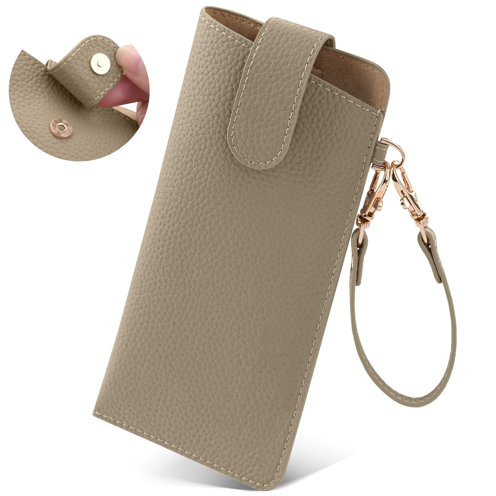 

Стильный чехол для очков Ganve из искусственной кожи, чехол для солнцезащитных очков из искусственной кожи, портативный и стильный кожаный чехол для очков крепится к милому хранилищу для очков