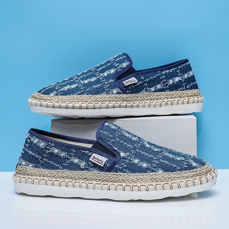 Neue Espadrilles Herrenschuhe Lässig Atmungsaktiv Slip-On Sneakers Männlich Canvas Schuhe Sommer Klassische Herren Fahrschuhe Slipper für Herren