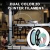 DIY Model Material 3D Printer PLA Filament, 1Kg 1.75mm Matte Rainbow Gradient Filament Printing for Projects, Models and Crafts Supplies
