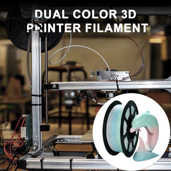 DIY Model Material 3D Printer PLA Filament, 1Kg 1.75mm Matte Rainbow Gradient Filament Printing for Projects, Models and Crafts Supplies