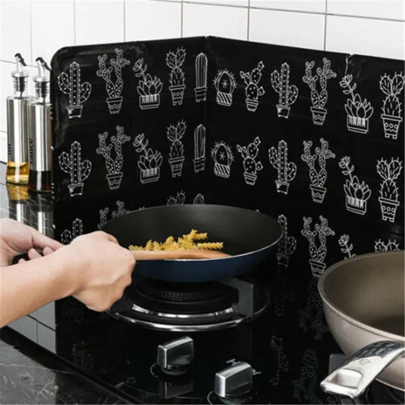Anti-Splashing Stove Oil Baffle Plate Aluminum Kitchen Cooker Shield Cooking Frying Oil Splash Guard Protection Screen Cover