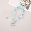 Luxury Style Cartoon Crystal Bead Phone Chain Colorful String Phone Lanyard Bag Chain Wholesale