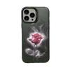 Pink Rose Silver Shell Phone Case for Apple 16/15/14 Pro/15 Pro Max/13/12