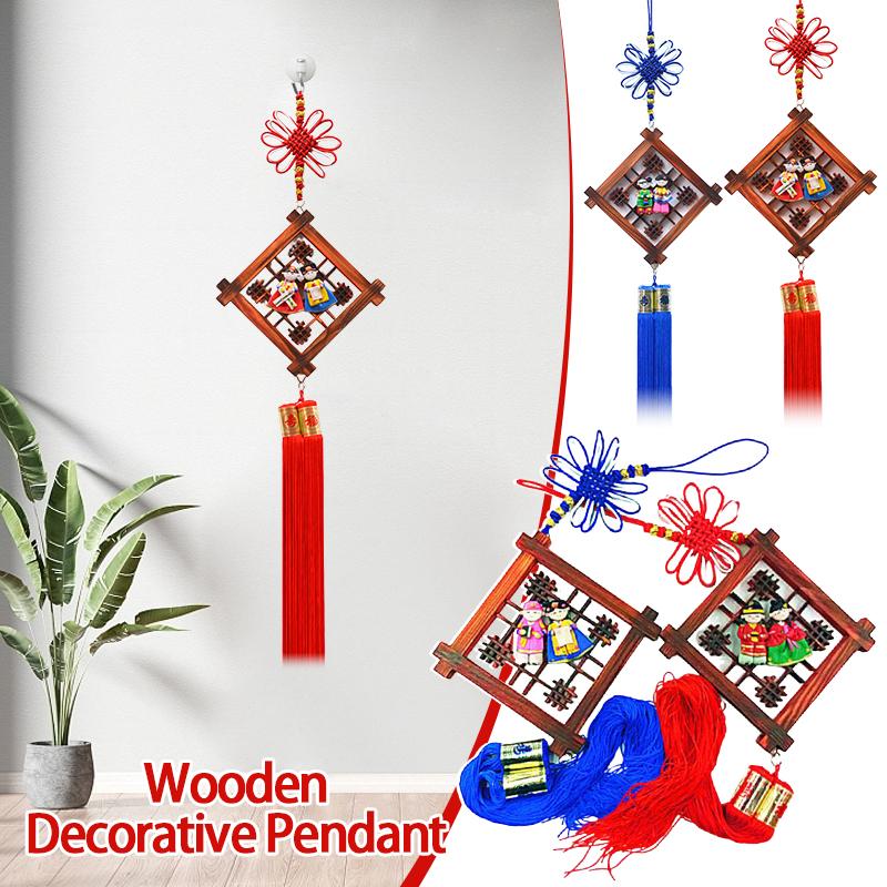 Korean Restaurant Decor Wooden Frame Wall Hanging Pendant Home KoreanTraditional Restaurant Bar Decoration Folk  Handicrafts