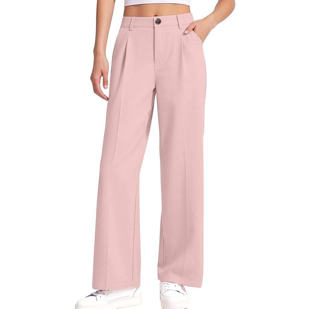 Girls High Waisted Versatile Color Casual Pants