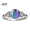 Hollow Vine Ring Color Changing Mood Ring, Temperature Sensitive Stone with Adjustable Alloy Vintage Band, Sweet Fashion Jewelry Gift for Women