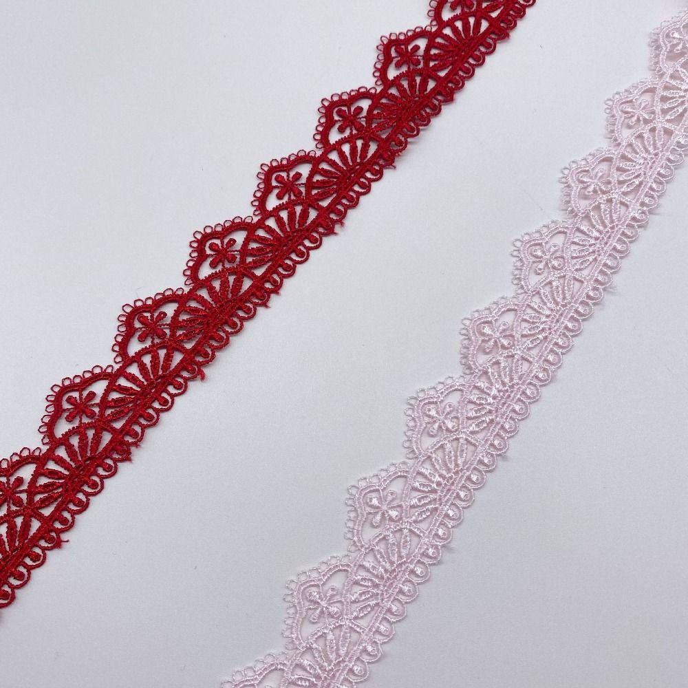 15 Yards Embroidered Flower Lace Polyester Cotton Water Soluble Trim Lace Trim DIY Clothes