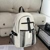 School Bag Workwear Style Backpack for Women, Large Capacity Multi-pocket Lightweight High-capacity Hiking Backpack, Casual Outdoor Backpack for Men