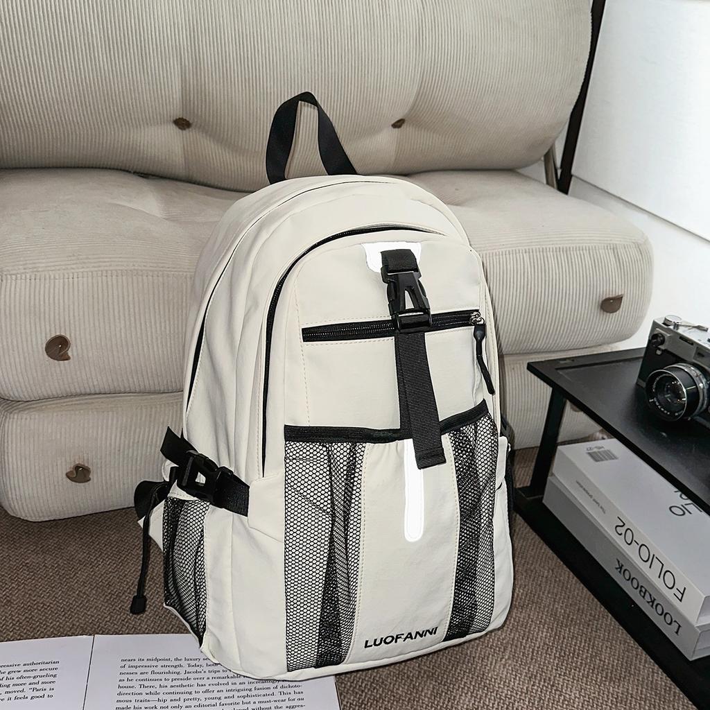 School Bag Workwear Style Backpack for Women, Large Capacity Multi-pocket Lightweight High-capacity Hiking Backpack, Casual Outdoor Backpack for Men