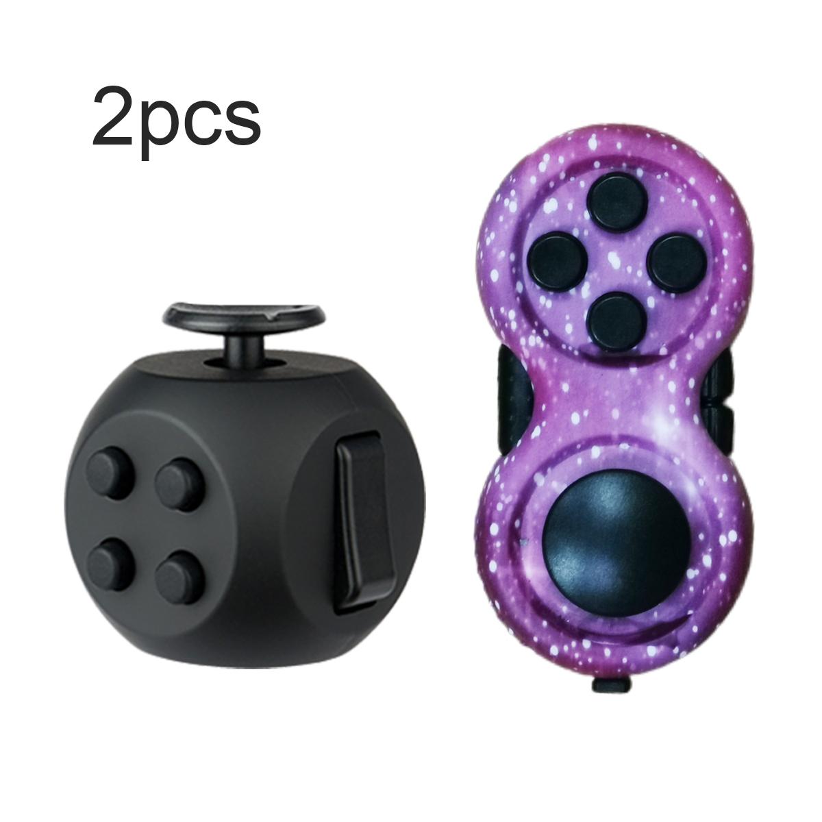 Jouets Jouets Jouets 2 pièces Fidget Anti-Stress Doigt Décompression Soulager Dés pour Autisme Anxiété Soulager Cube Relax
