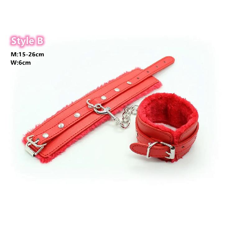 Bondage Set BDSM Kit of Adjustable Leather Handcuffs Sex Toys with Cross Lock for Men Women Fetish Adult Games Erotic Accessory