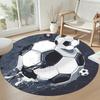 Tapis Rond Football Parfait pour Entrée Chambres Balcon Dortoir Tapis Rond Antidérapant Bureau Décoration Maison Cadeau Spirituel