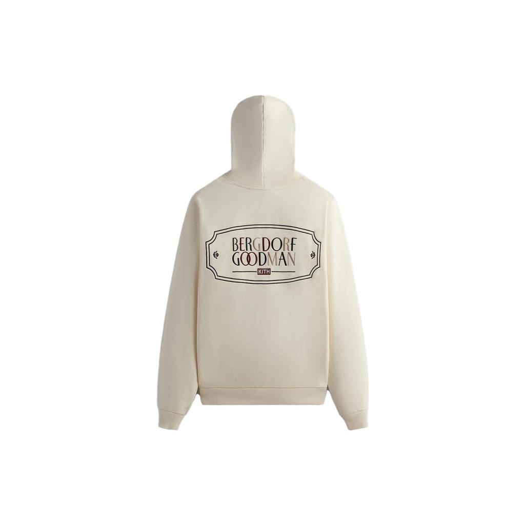 Kith For Bergdorf Goodman Nelson Crest Hoodie Sandrift Unisex Tops Cream KHM031606-104