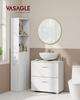VASAGLE Custos Collection BBK520WB01 Vanity Unit with 2 Large Drawers, Bathroom Cabinet, High Feet, for Sink without Column, 30 x 60 x 63.8 cm