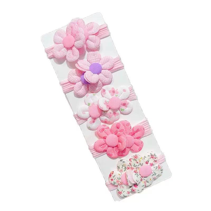 Kids' High-Elastic Flower Hair Ties - Cute, Hair-Friendly Terry Cloth Scrunchies for Girls and Babies