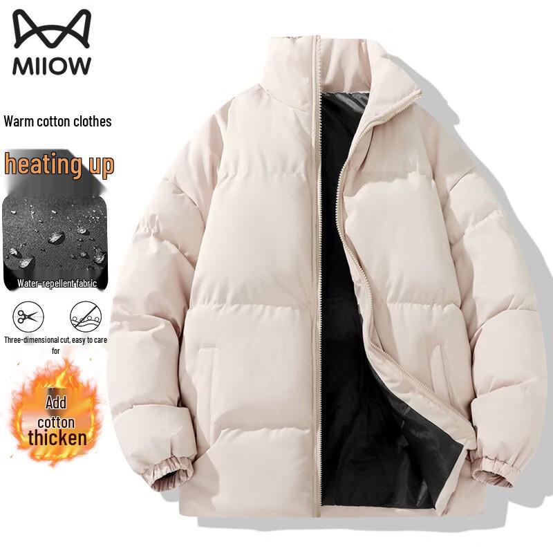 MiiOW Men s Winter Stand Collar Padded Jacket 4XL
