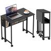 80 Cm Drop Leaf Writing Work Desk - Black