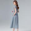 Women's V-Neck Short Sleeve A-Line Summer Dress