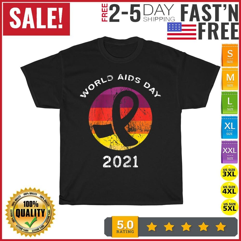

World Aids Day AIDS Awareness Strong Health Support Raglan T Shirt Men Women NEW 4XL