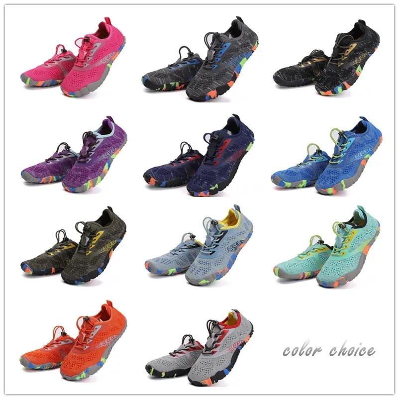 New Children's Aqua Shoes Women Colorful Walking Sports Upstream Wading Sneaker Breathable Mesh Five Fingers Swimming Water Shoe