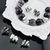 10Pcs Exquisite Carved Alloy Dragon Beads for DIY Braided Bracelet Necklace Pendant Jewelry Craft Making Supplies