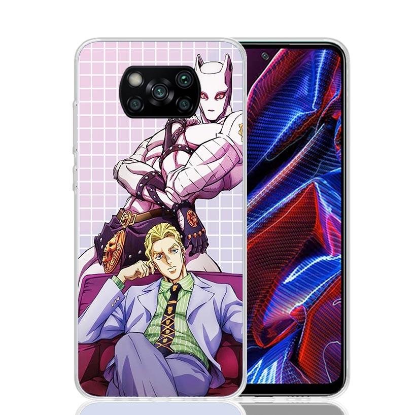 JoJo Adventure Killer Queen Phone Case For Xiaomi Poco X7 X6 X5 Pro F7 Ultra Redmi 15C 15 13 13C 12 12C 10 10A 10C 9 9A 9C 9T Co