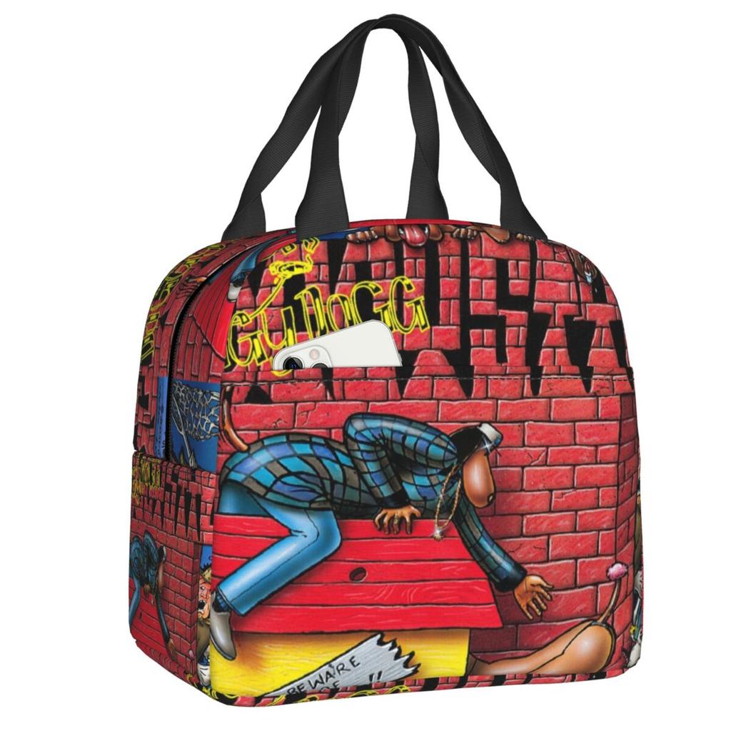 Custom Snoop Dogg Goes Jesus Insulated Lunch Bag Outdoor Picnic American Music Rapper Resuable Thermal Cooler Lunch Box Women
