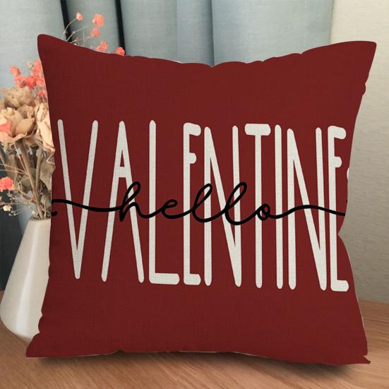 Valentine's Day Pillowcase Cute Love Heart Gnome Doll Pattern Red & White Color Sofa Cushion Cover Bedroom Car Square Pillow Shams Bedding Supplies