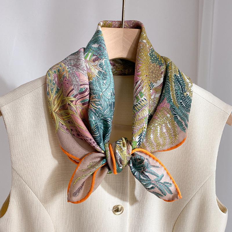 70% wool 30% Real Silk Scarf for Women Shawls Wraps Foulard high quality Scarves Pashmina Female Hijab Bandana bufanda Poncho
