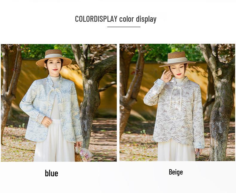2026 New Autumn Chinese-Style Jacket for Middle-Aged Women with Frog Button
