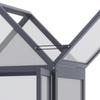 Cold Frame Mini Greenhouse 3 Tiers Hothouse Plant Bed with Fold-Open Roof Double Doors Made of Wood Polycarbonate Weatherproof Natural 70.5 X 42 X