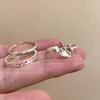 Butterfly Opening Stacked Ring Women'S Earrings Simple Index Finger Ring Fashionable Versatile Sweet Ring Tide