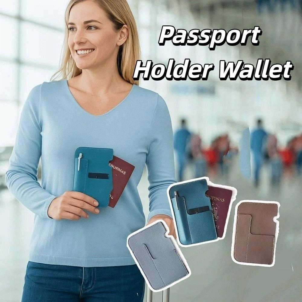 Multiple Card Slots Portable Passport Bag Travel Storage Passport Clip  Travel Accessory