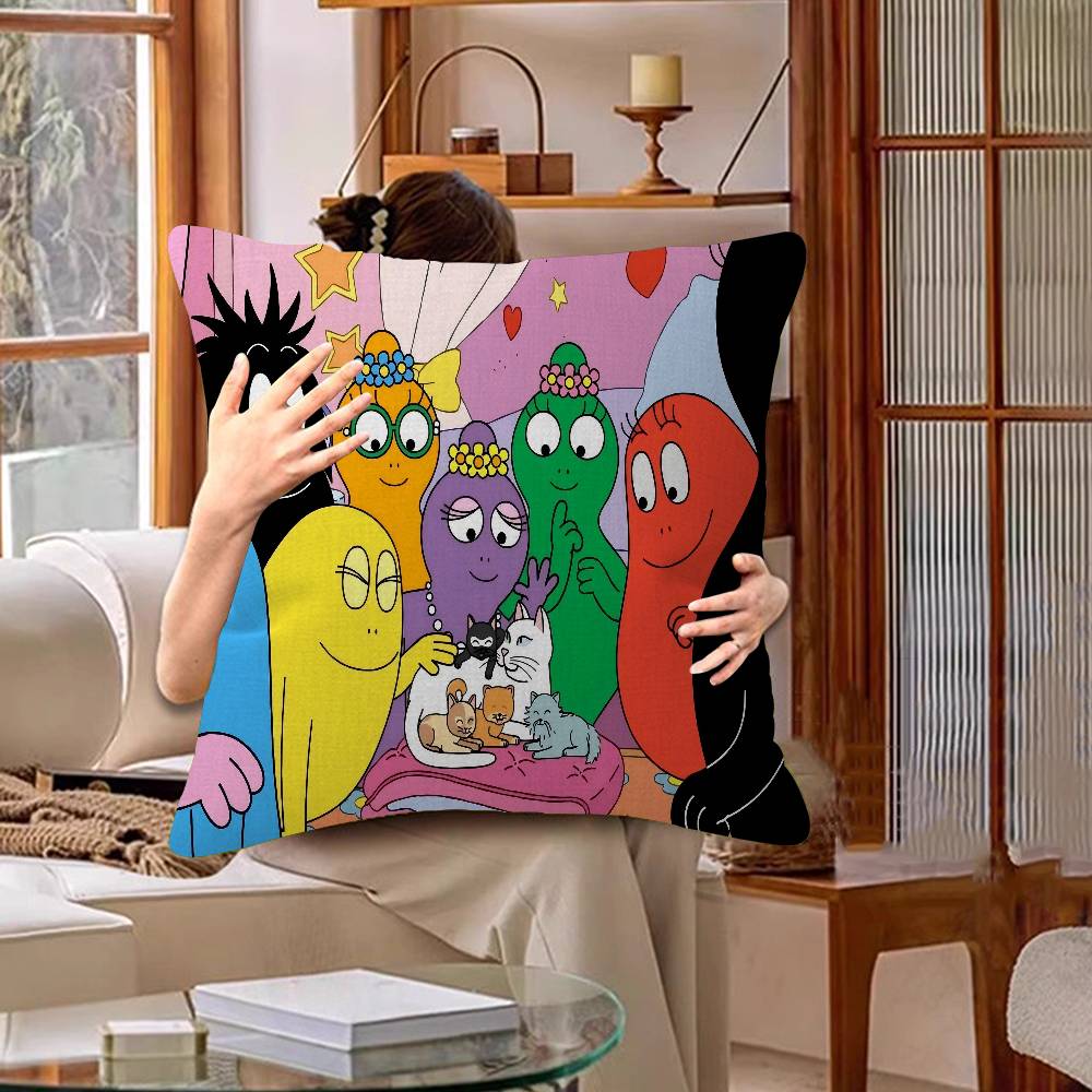 Barbapapa Cartoon Kissen Geschenke Heim Büro Einrichtung Schlafzimmer Sofa Auto Kissenbezug Hülle 45x45cm