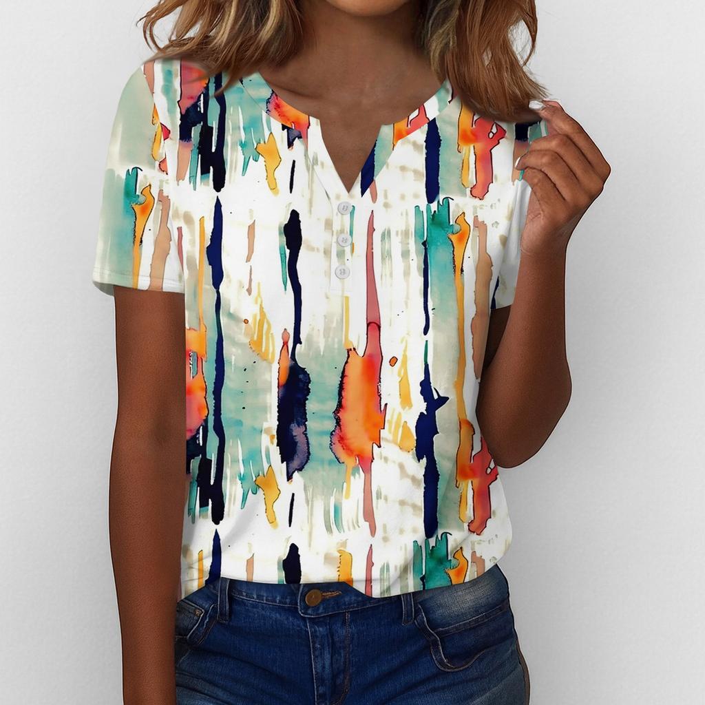 Summer Tops For Women Button Down Blouses For Women Dressy Casual V Neck T Shirts