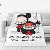 Soft Warm Blanket Travel Office Pucca Funny Love Always Make You Smile Throw Blanket Flannel For Outdoor Novelty Sofa Bed Cover