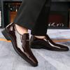 Business Formal Dress Shoes Men Big Size 48 Brown Luxury Leather Loafers Male Slip-on Italian Pointed-Toe Designer Oxford Shoes