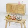Dollhouse Miniature Kitchen Utensil Pot with Lid Dollhouse Accessories 1:12/ 1:6