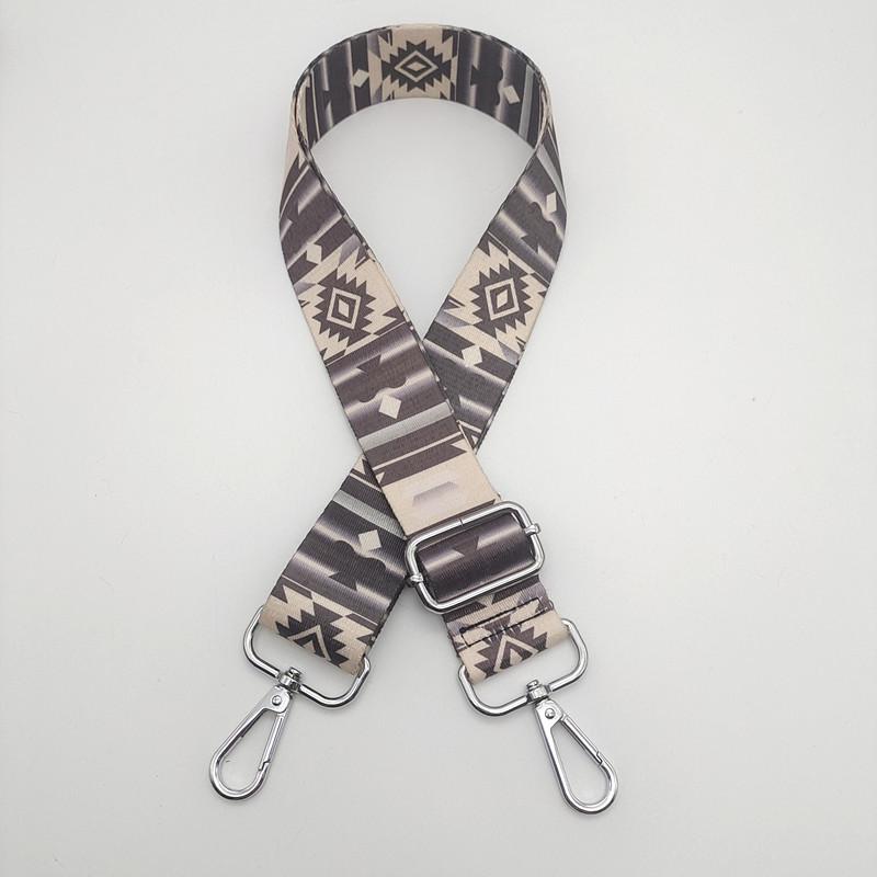 Ethnic Style Printed Shoulder Strap One Shoulder Crossbody Adjustment Long Bag Accessories Reduce The Burden Wide Shoulder Strap