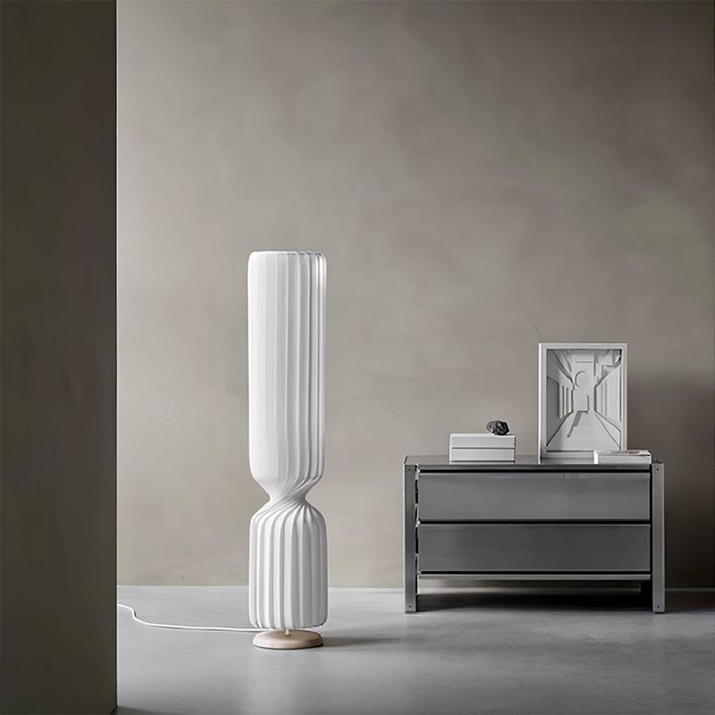 Nordic Modern Floor Lamp with LED Light Source Cloth Art Design White Silk Shade for Home Decor Living Room Restaurant Hotel