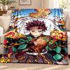 Akaza Demon Slayer blanket Flannel Blanket Soft Cozy Plush Throw for Sofa Bed Lightweight Home Decoration Outdoor camping