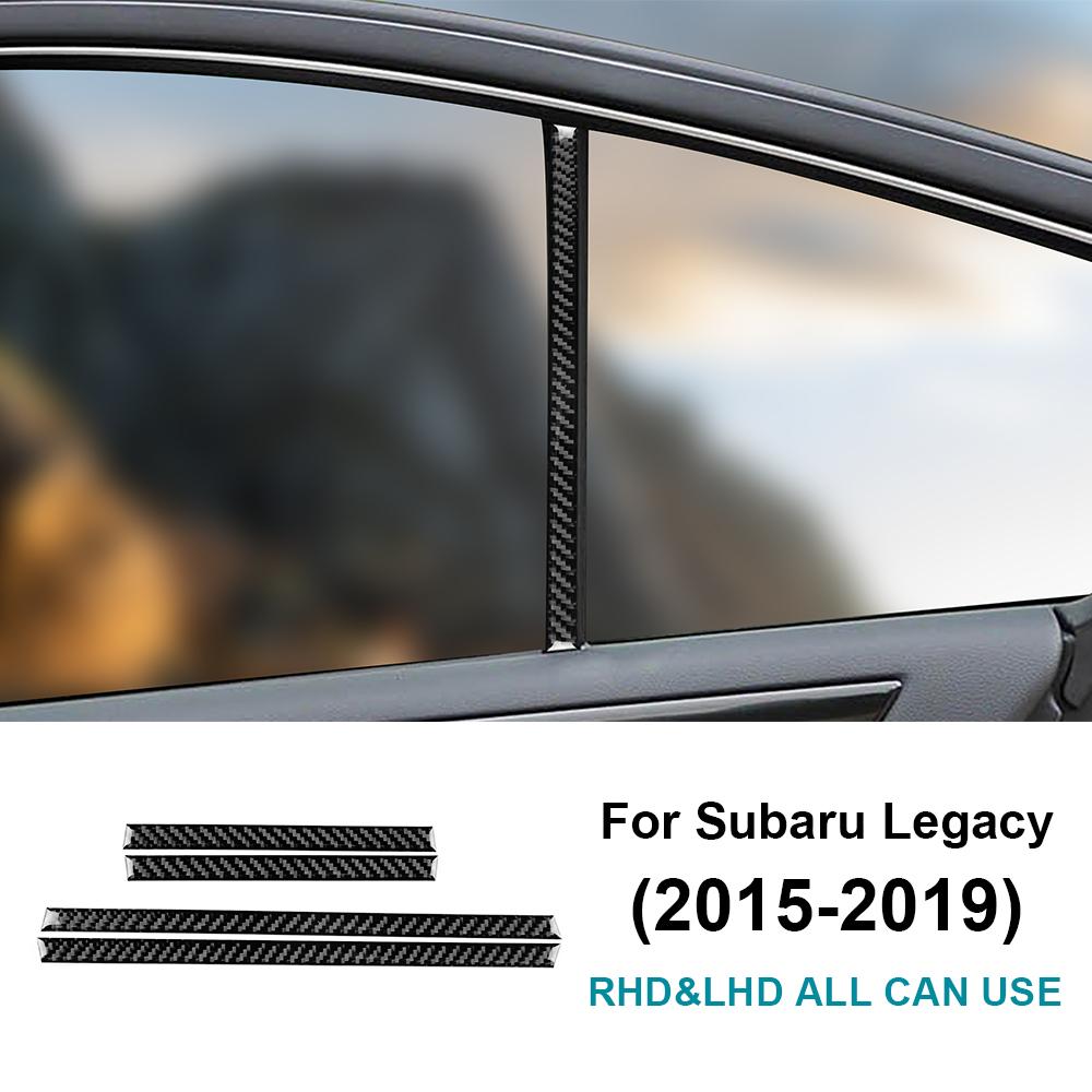 Real Soft Carbon Fiber Sticker For Subaru Legacy Outback 2015 2016 2017 2018 2019 LHD RHD Car Inner Door A-Pillar C-Pillar Strip