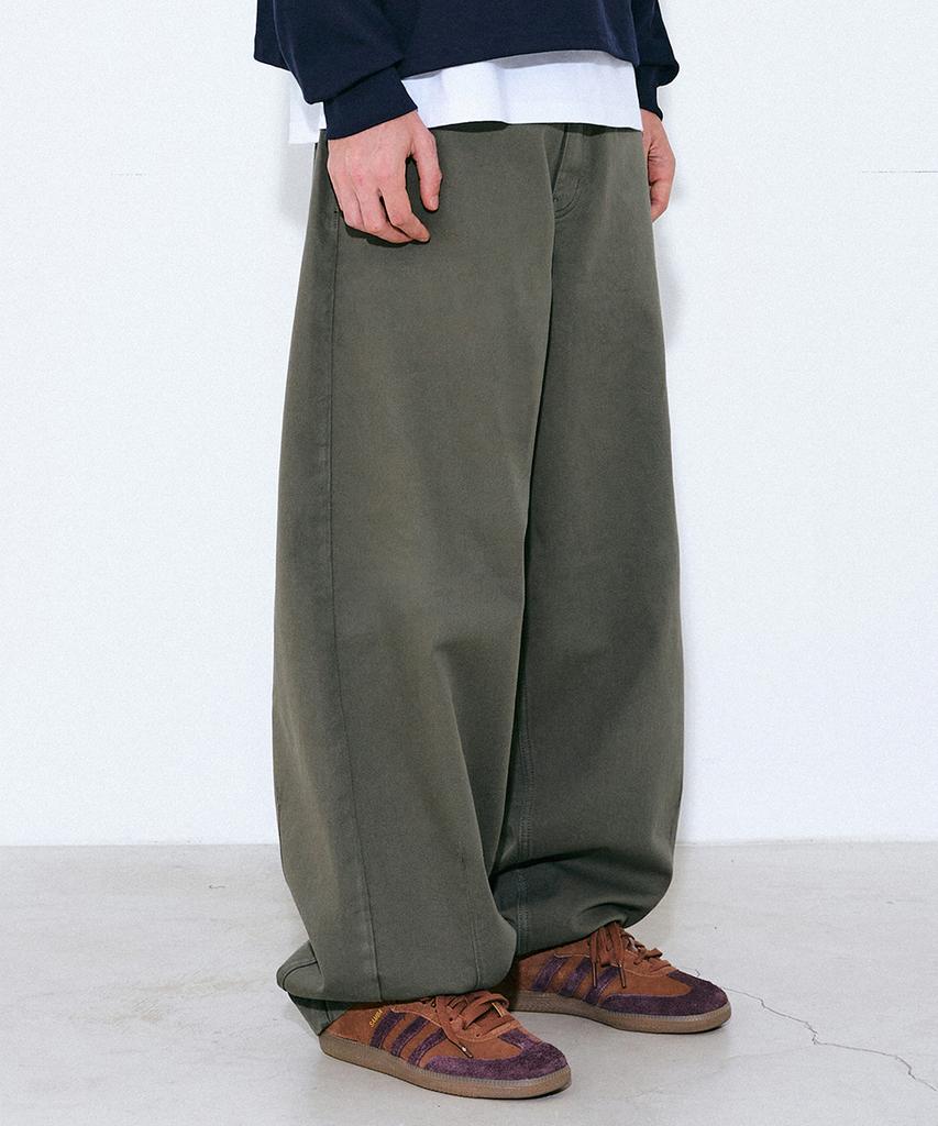 GAKKAI UNIONS Cotton Balloon Chino Pants Khaki