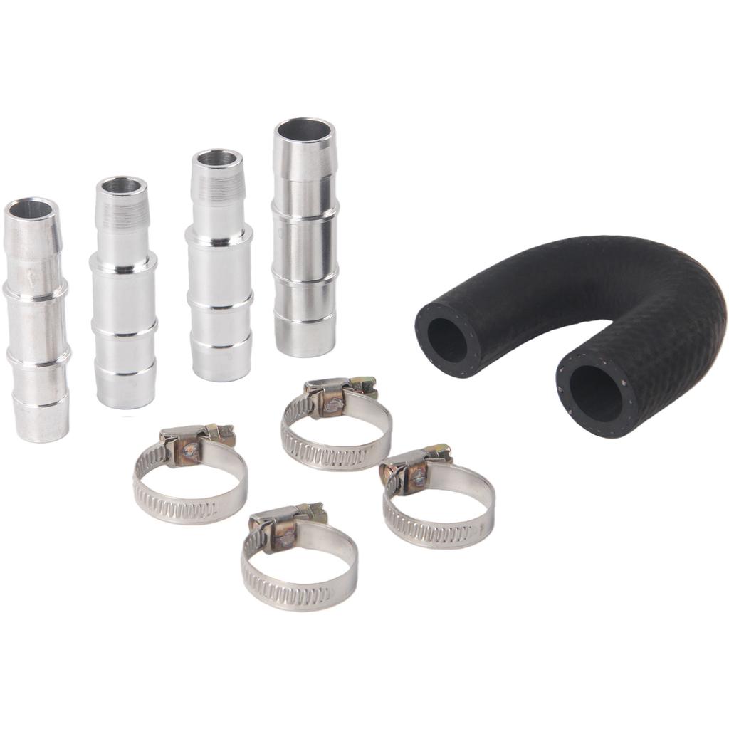 626-001 Billets Aluminum Engine Heater Core Bypass Kit with 5/8' 3/4' Hose Diameter Compatible with Most Common Heater Hoses
