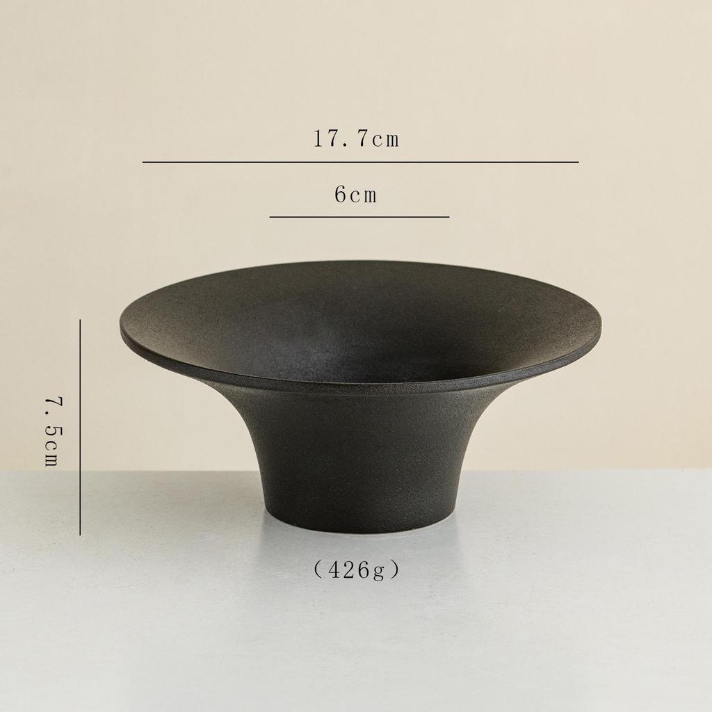 Peacock Green Zen Style Conical Ceramic Vase for Flower Arranging